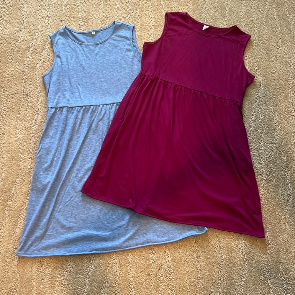 Two Sleeveless T-shirt dresses NEW